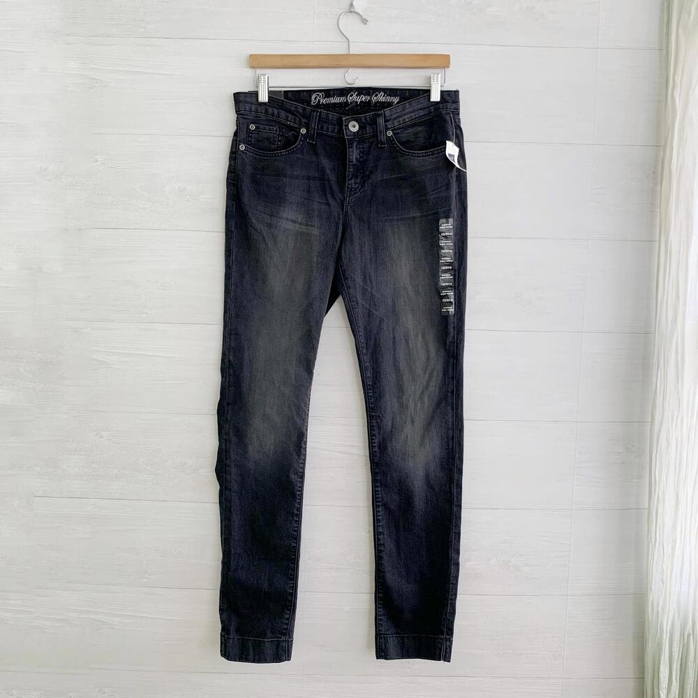 NWT Gap Premium Super Skinny Gray Blasted jeans, 12/31 R